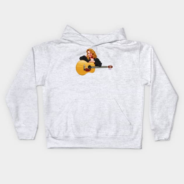 Mary Chapin Carpenter - An illustration by Paul Cemmick Kids Hoodie by PLAYDIGITAL2020